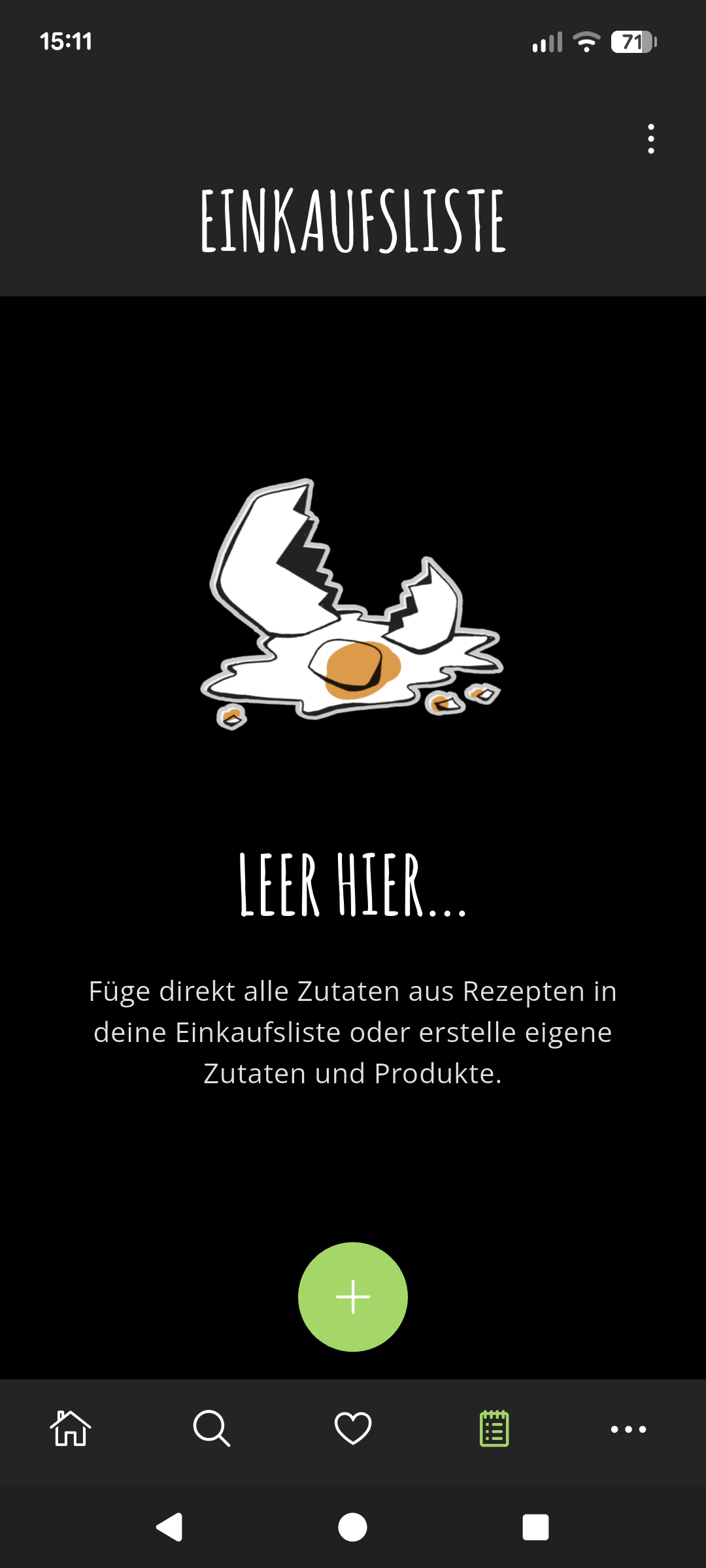 fooby App Einkaufsliste